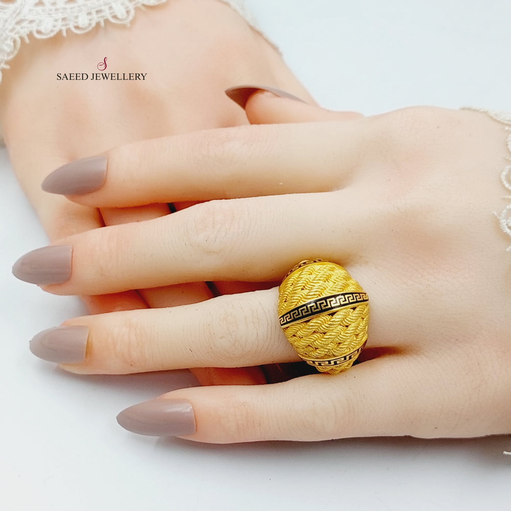 Rope Virna Ring  Made Of 21K Yellow Gold by Saeed Jewelry-29365