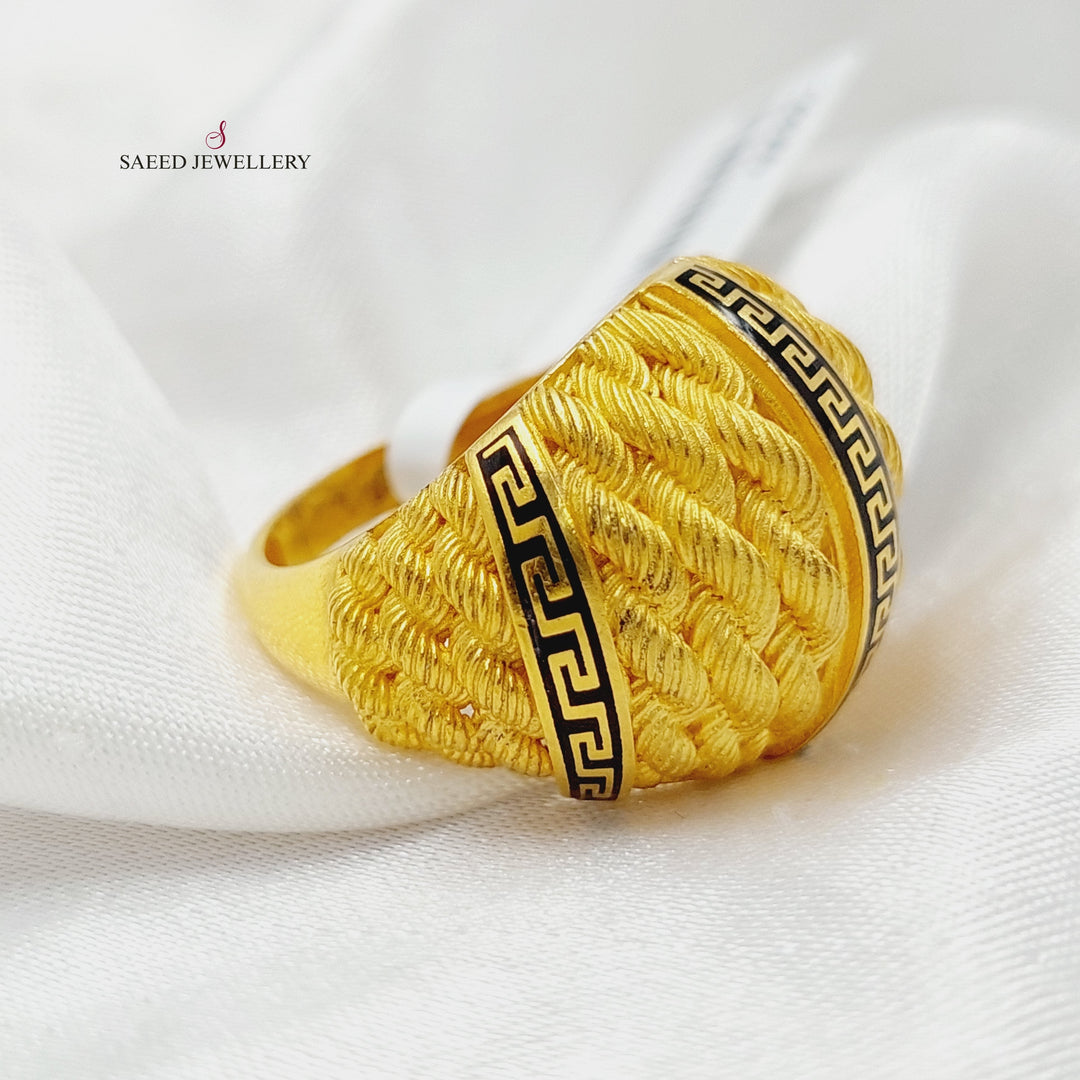 Rope Virna Ring  Made Of 21K Yellow Gold by Saeed Jewelry-29365