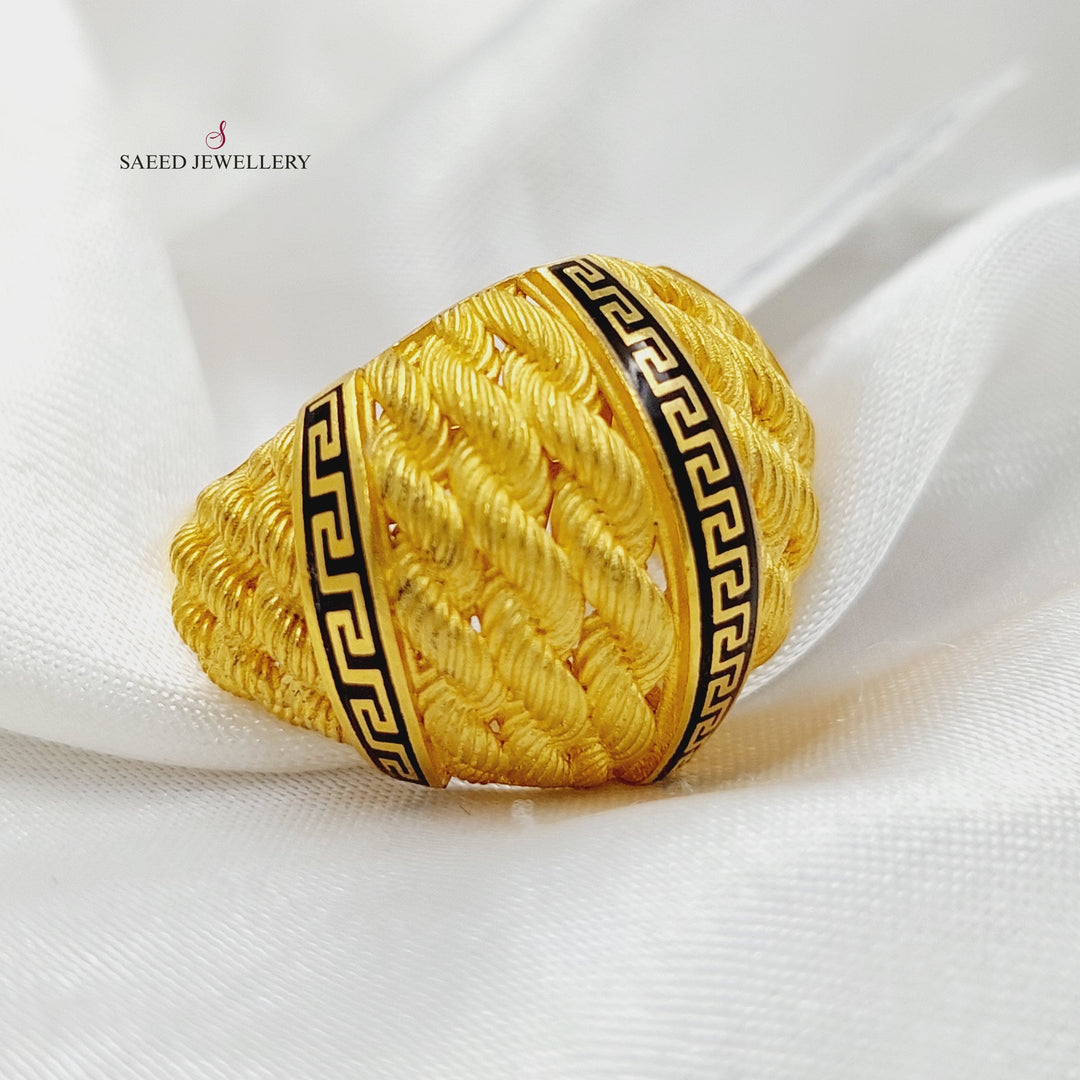 Rope Virna Ring  Made Of 21K Yellow Gold by Saeed Jewelry-29365