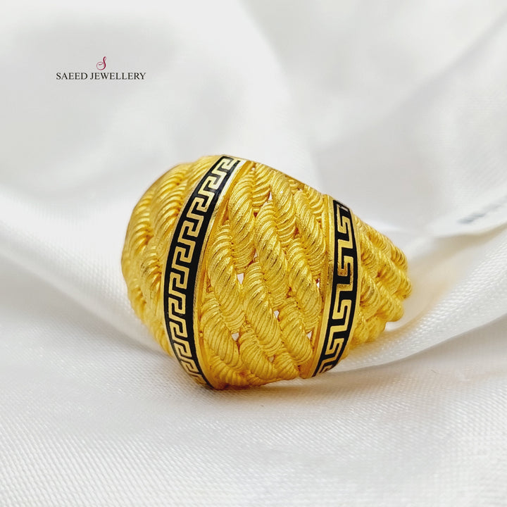Rope Virna Ring  Made Of 21K Yellow Gold by Saeed Jewelry-29365