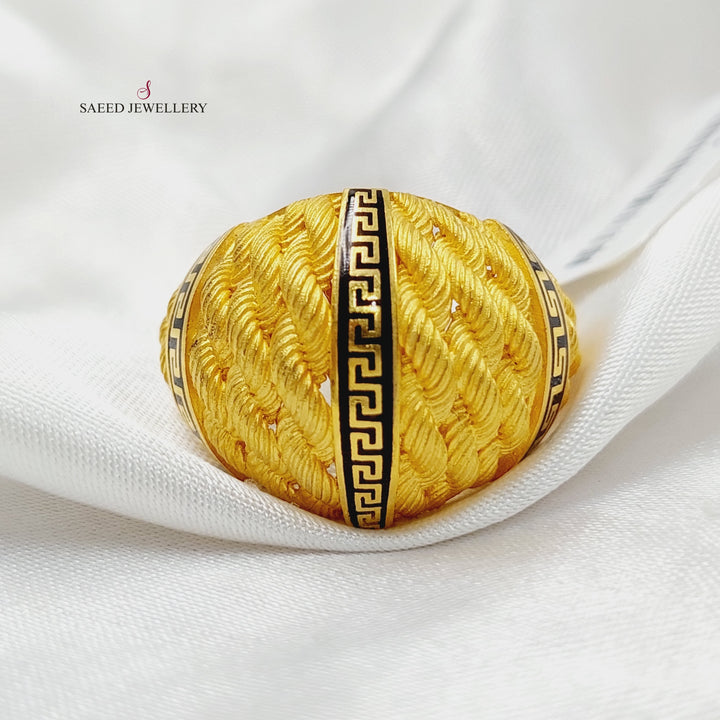 Rope Virna Ring  Made Of 21K Yellow Gold by Saeed Jewelry-29365