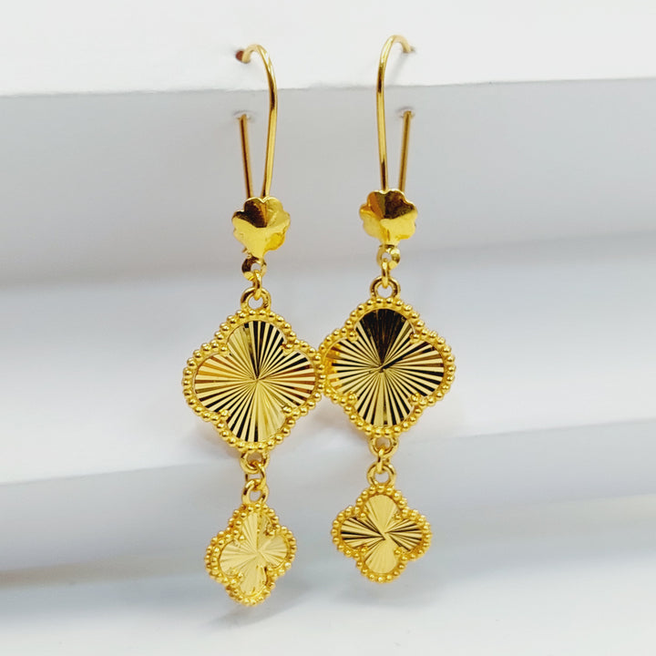 Rose Earrings  Made of 21K Yellow Gold by Saeed Jewelry-30800