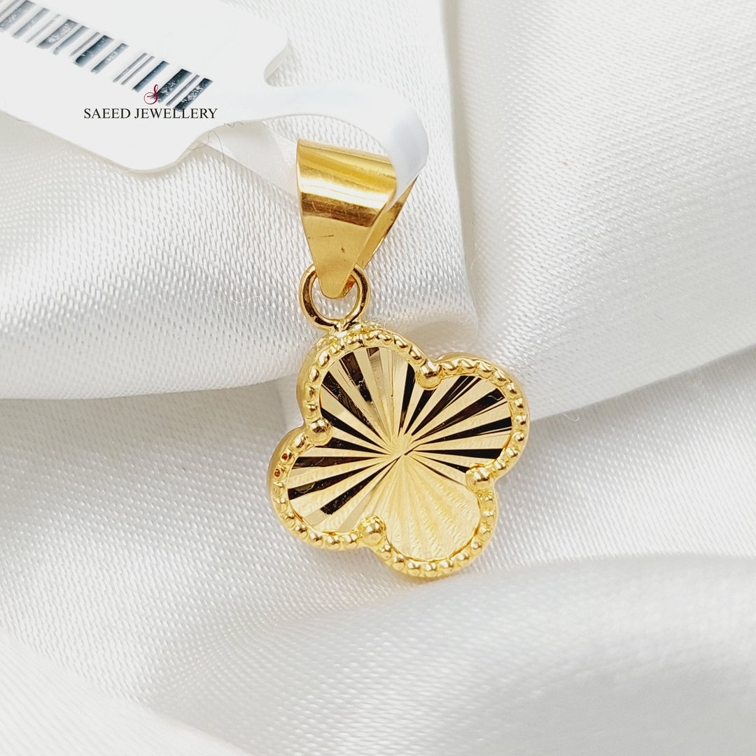 Rose Pendant  Made Of 21K Yellow Gold by Saeed Jewelry-30343