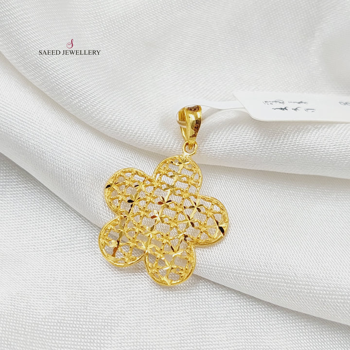 Rose Pendant  Made Of 21K Yellow Gold by Saeed Jewelry-30362