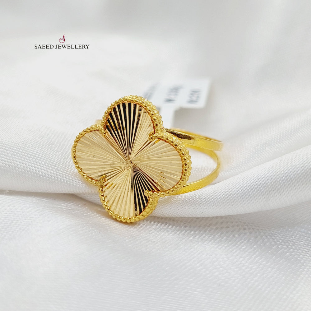 Rose Ring  Made of 21K Yellow Gold by Saeed Jewelry-21k-ring-31194