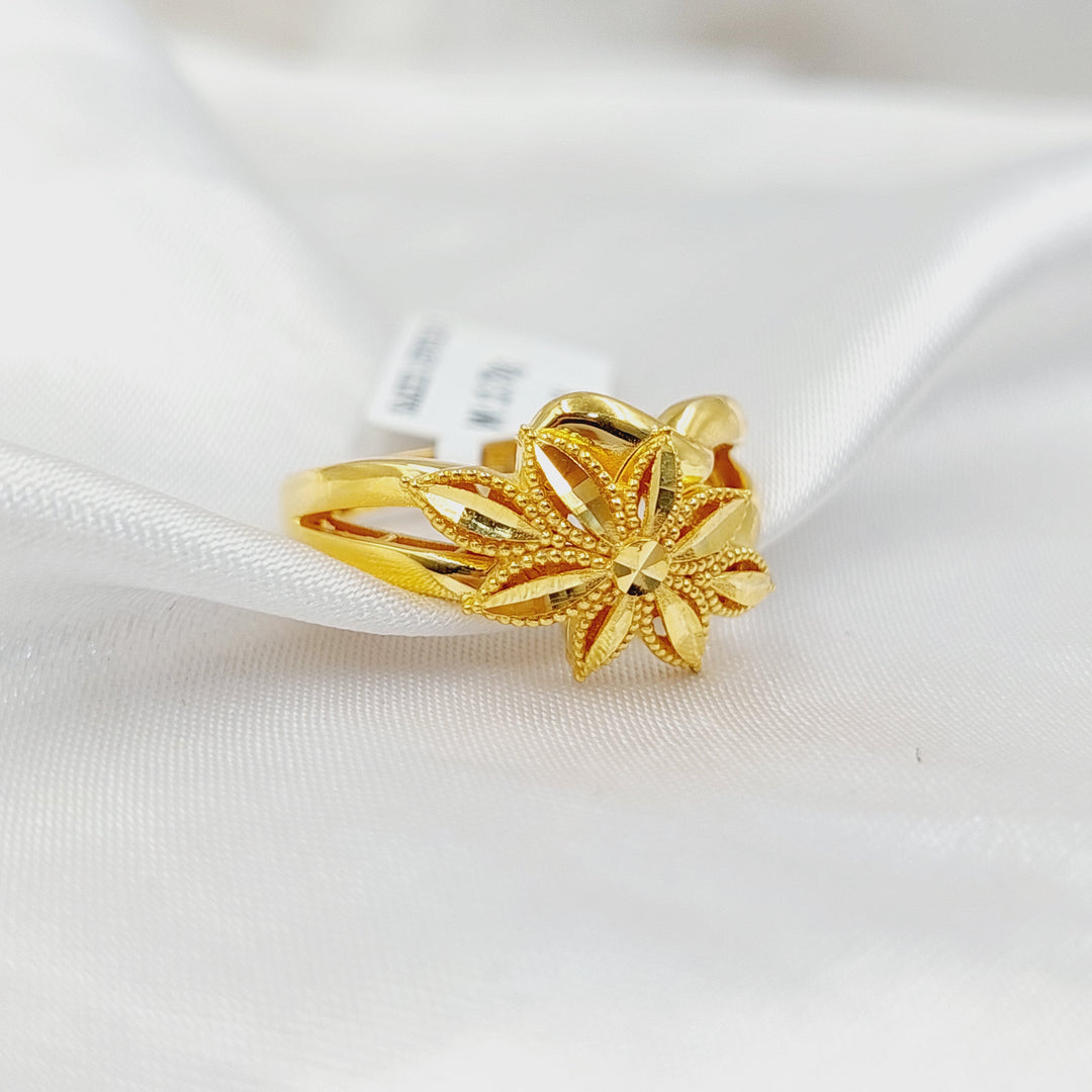 Rose Ring  Made of 21K Yellow Gold by Saeed Jewelry-31002