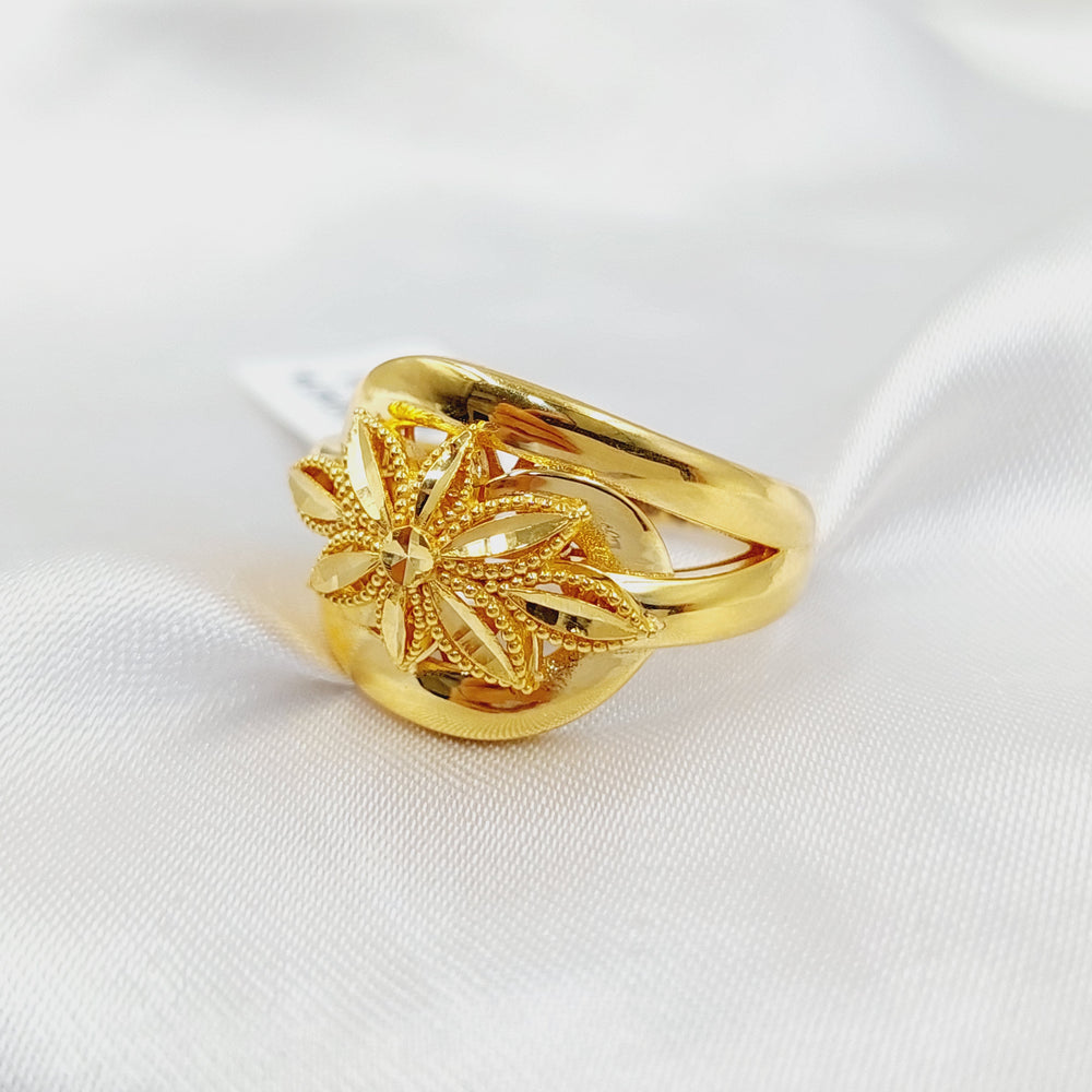 Rose Ring  Made of 21K Yellow Gold by Saeed Jewelry-31004