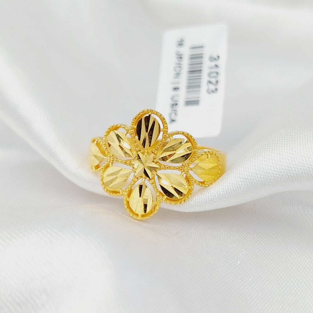Rose Ring  Made of 21K Yellow Gold by Saeed Jewelry-31023