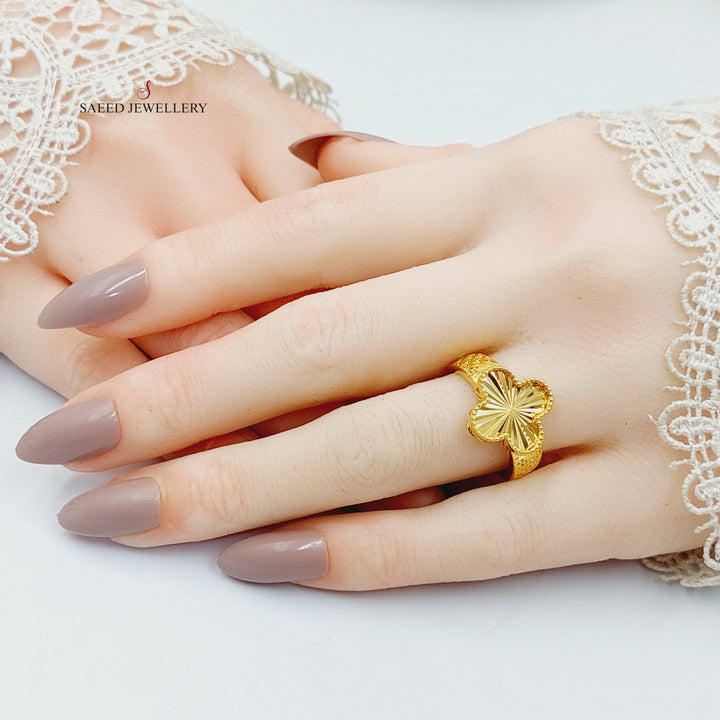 Rose Ring  Made of 21K Yellow Gold by Saeed Jewelry-31024