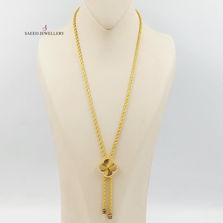 Rose Rope Necklace  Made Of 21K Yellow Gold by Saeed Jewelry-30277