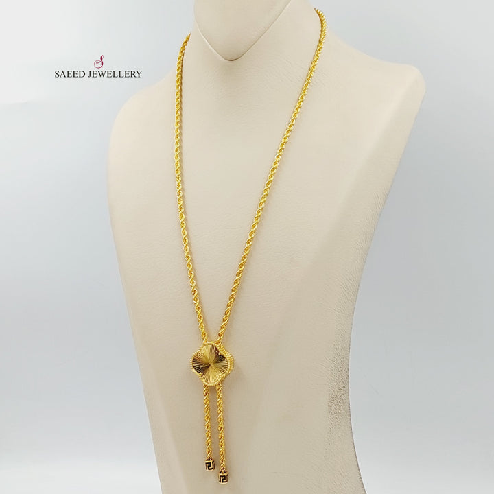 Rose Rope Necklace  Made Of 21K Yellow Gold by Saeed Jewelry-30277