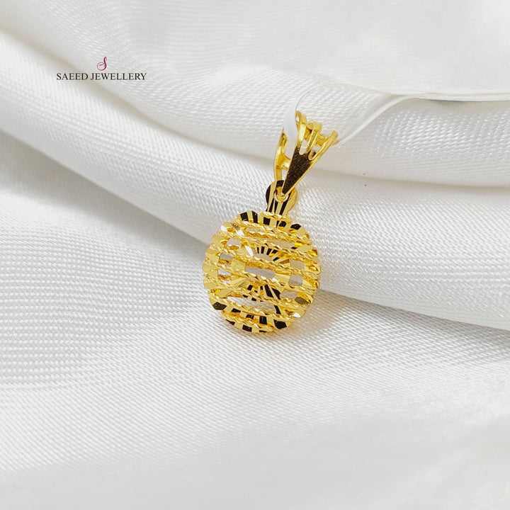 Rounded Pendant  Made Of 21K Yellow Gold by Saeed Jewelry-30374