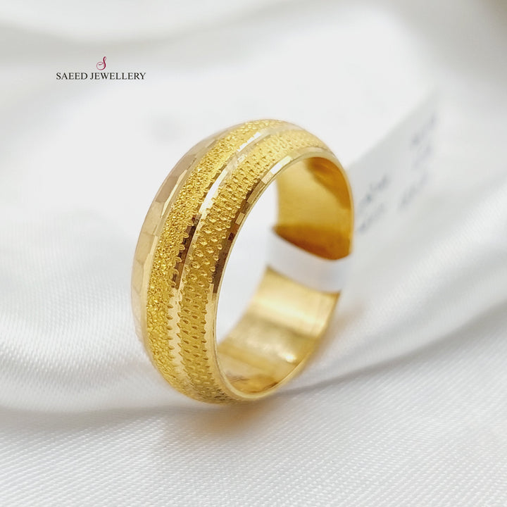 Sanded Engagement Ring Made Of 21K Yellow Gold by Saeed Jewelry-27508