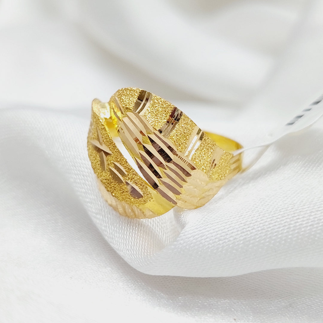 Sanded Ring Made Of 21K Yellow Gold by Saeed Jewelry-28352