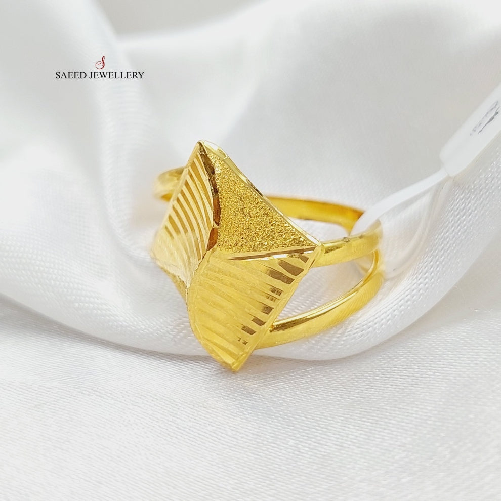 Sanded Ring Made Of 21K Yellow Gold by Saeed Jewelry-28360