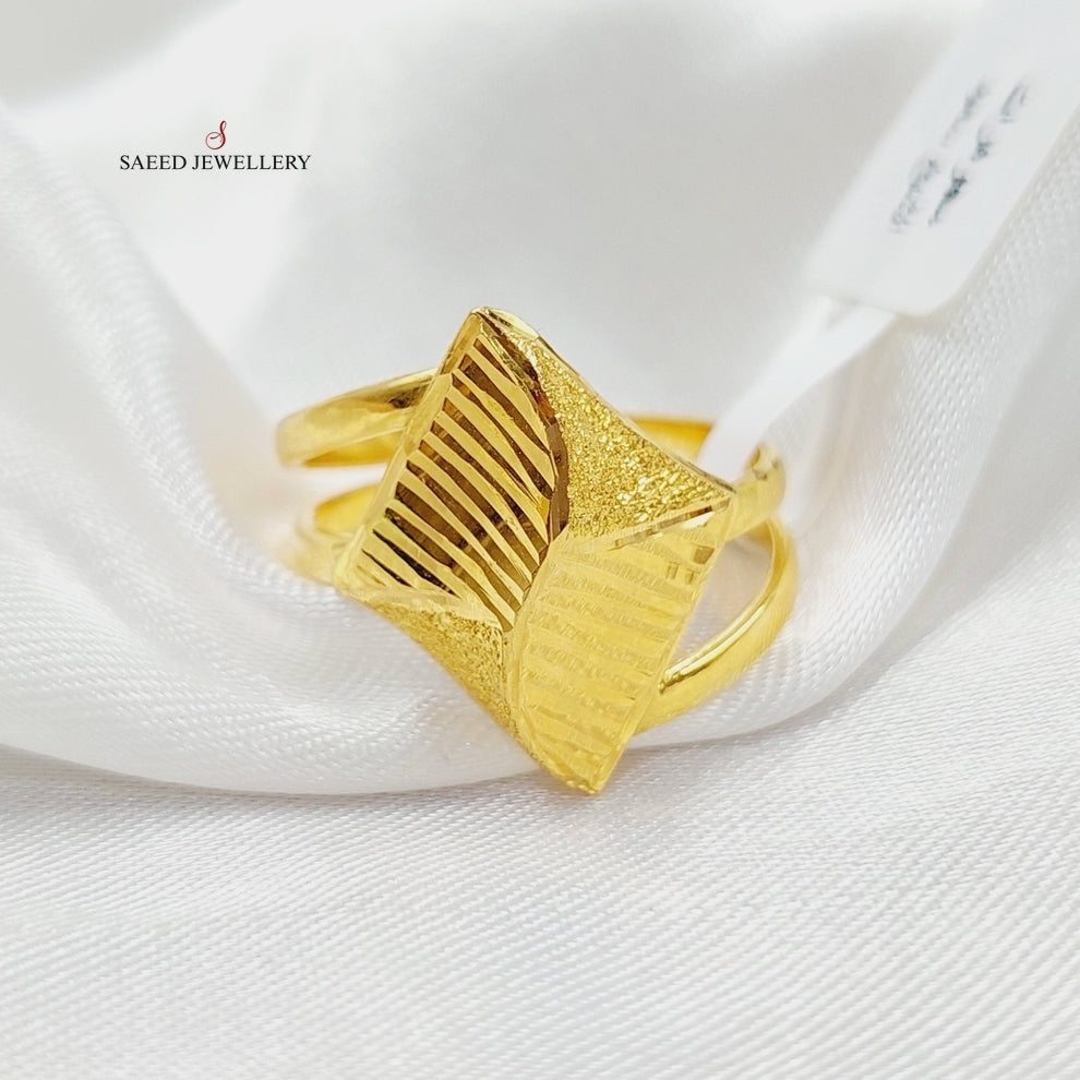 Sanded Ring Made Of 21K Yellow Gold by Saeed Jewelry-28360