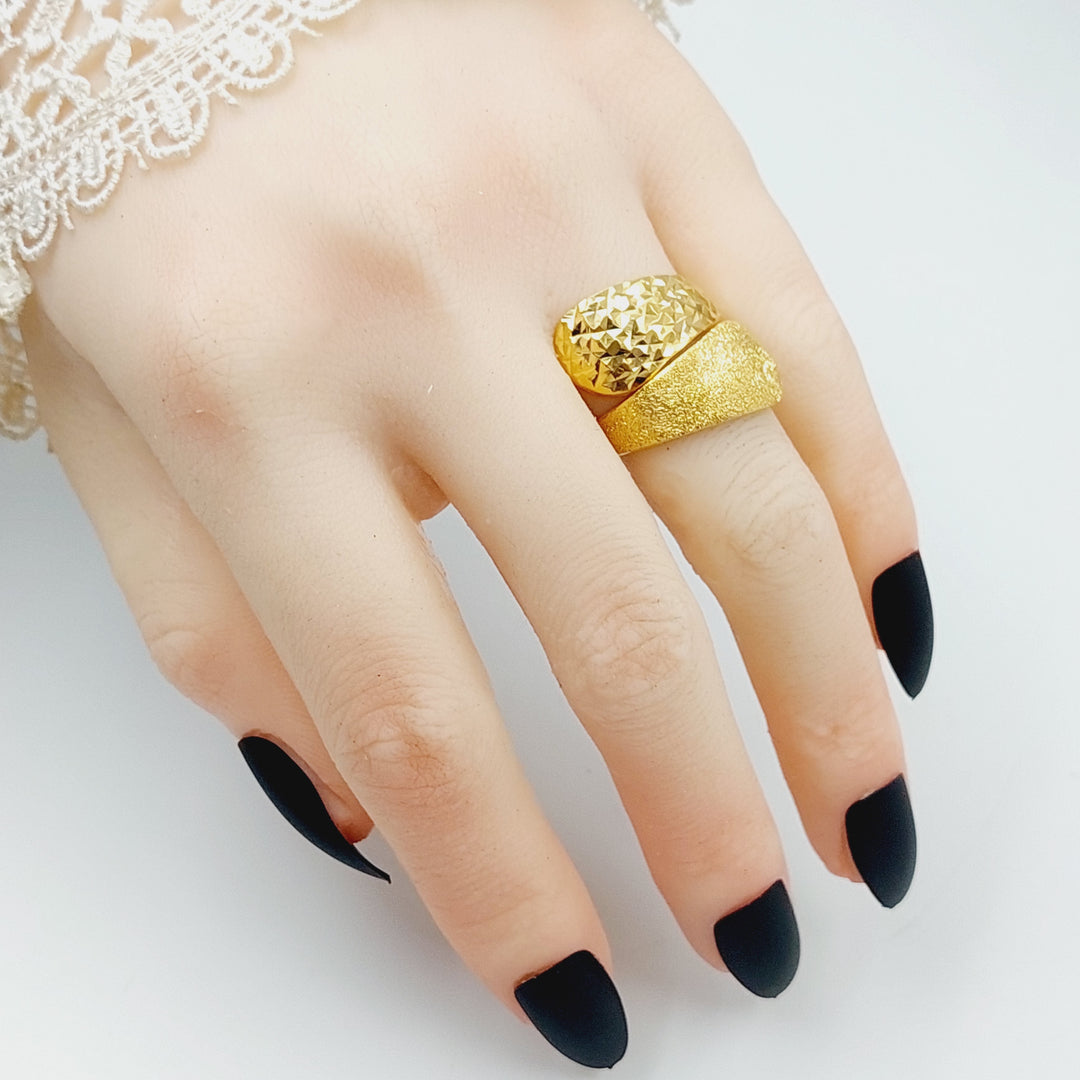 Sanded Ring Made Of 21K Yellow Gold by Saeed Jewelry-28546