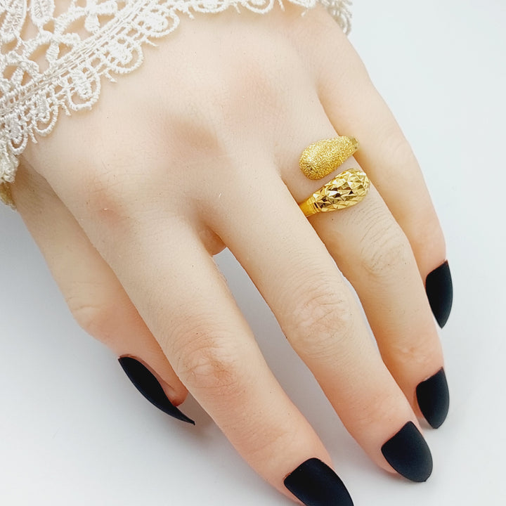 Sanded Ring Made Of 21K Yellow Gold by Saeed Jewelry-28547