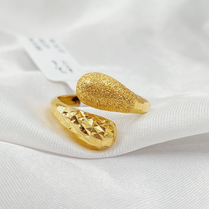 Sanded Ring Made Of 21K Yellow Gold by Saeed Jewelry-28547