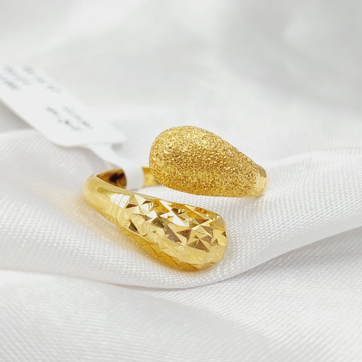 Sanded Ring Made Of 21K Yellow Gold by Saeed Jewelry-28547