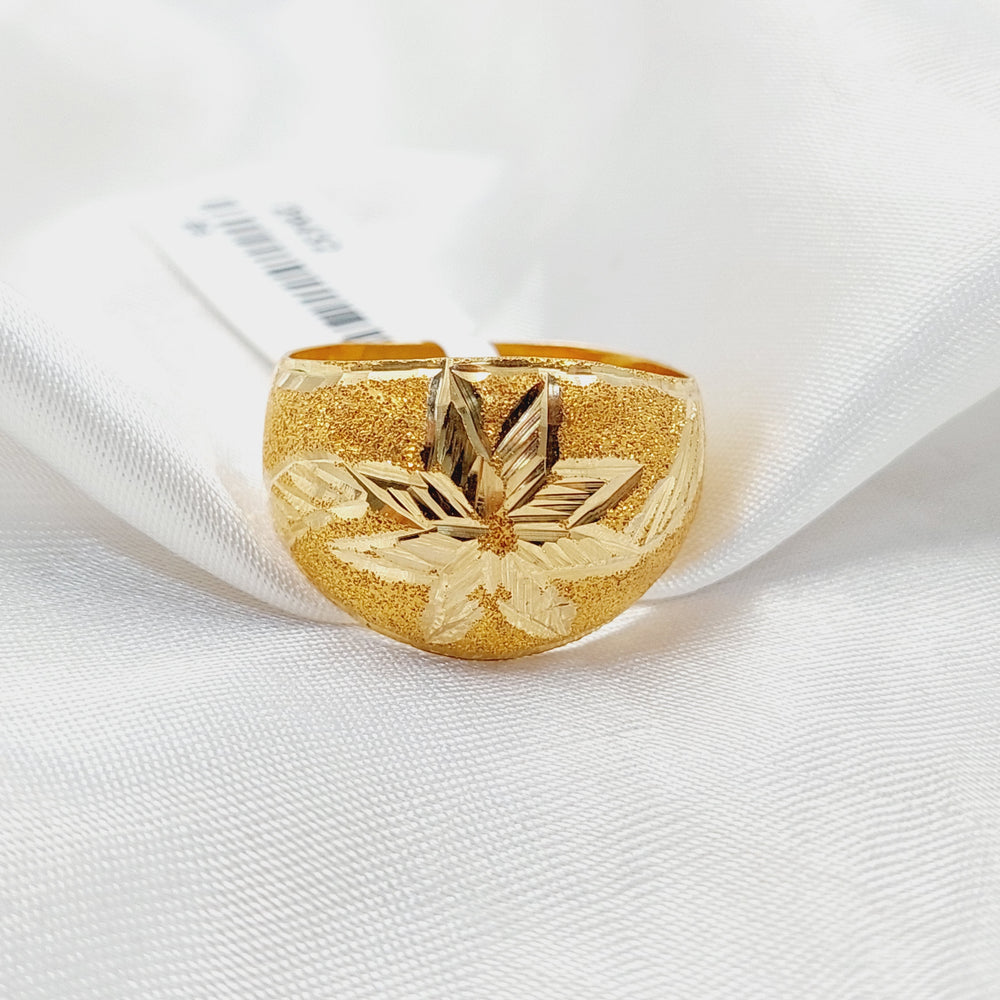 Sanded Ring  Made Of 21K Yellow Gold by Saeed Jewelry-29432