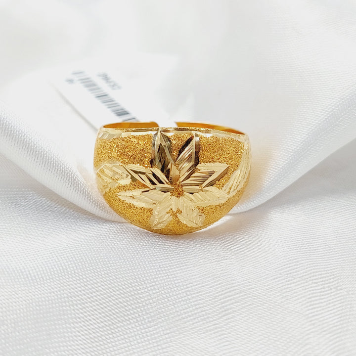 Sanded Ring  Made Of 21K Yellow Gold by Saeed Jewelry-29432