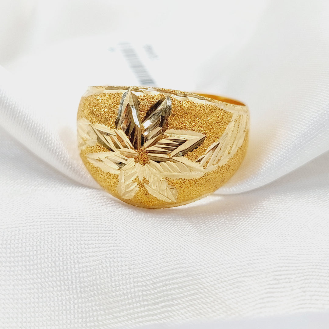 Sanded Ring  Made Of 21K Yellow Gold by Saeed Jewelry-29432