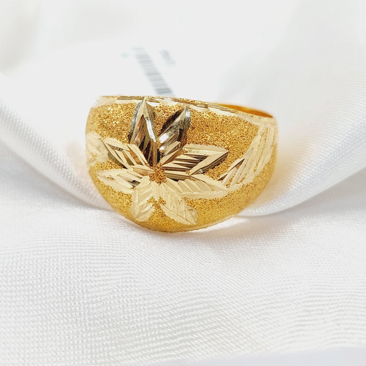 Sanded Ring  Made Of 21K Yellow Gold by Saeed Jewelry-29432