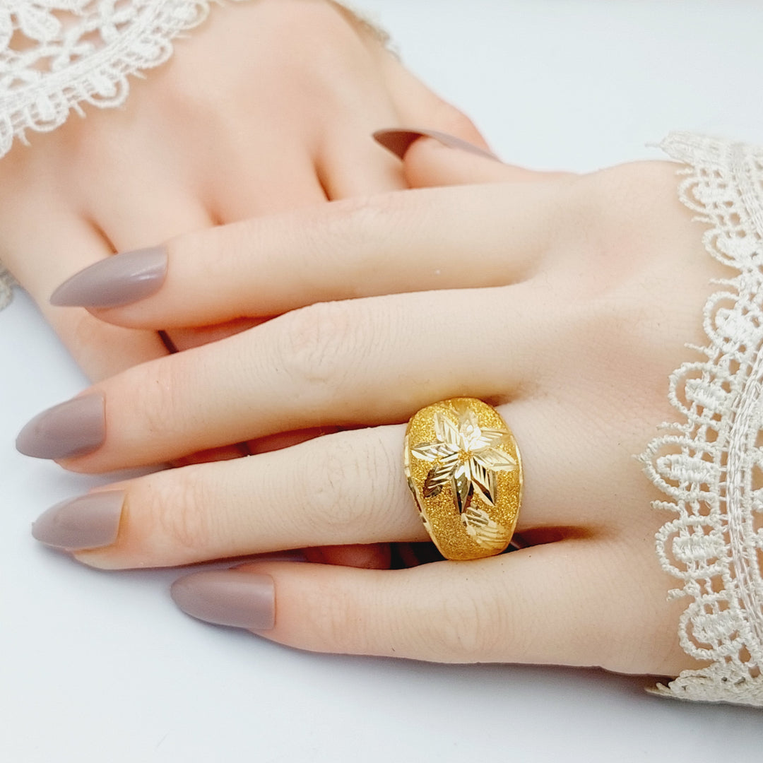 Sanded Ring  Made Of 21K Yellow Gold by Saeed Jewelry-29432