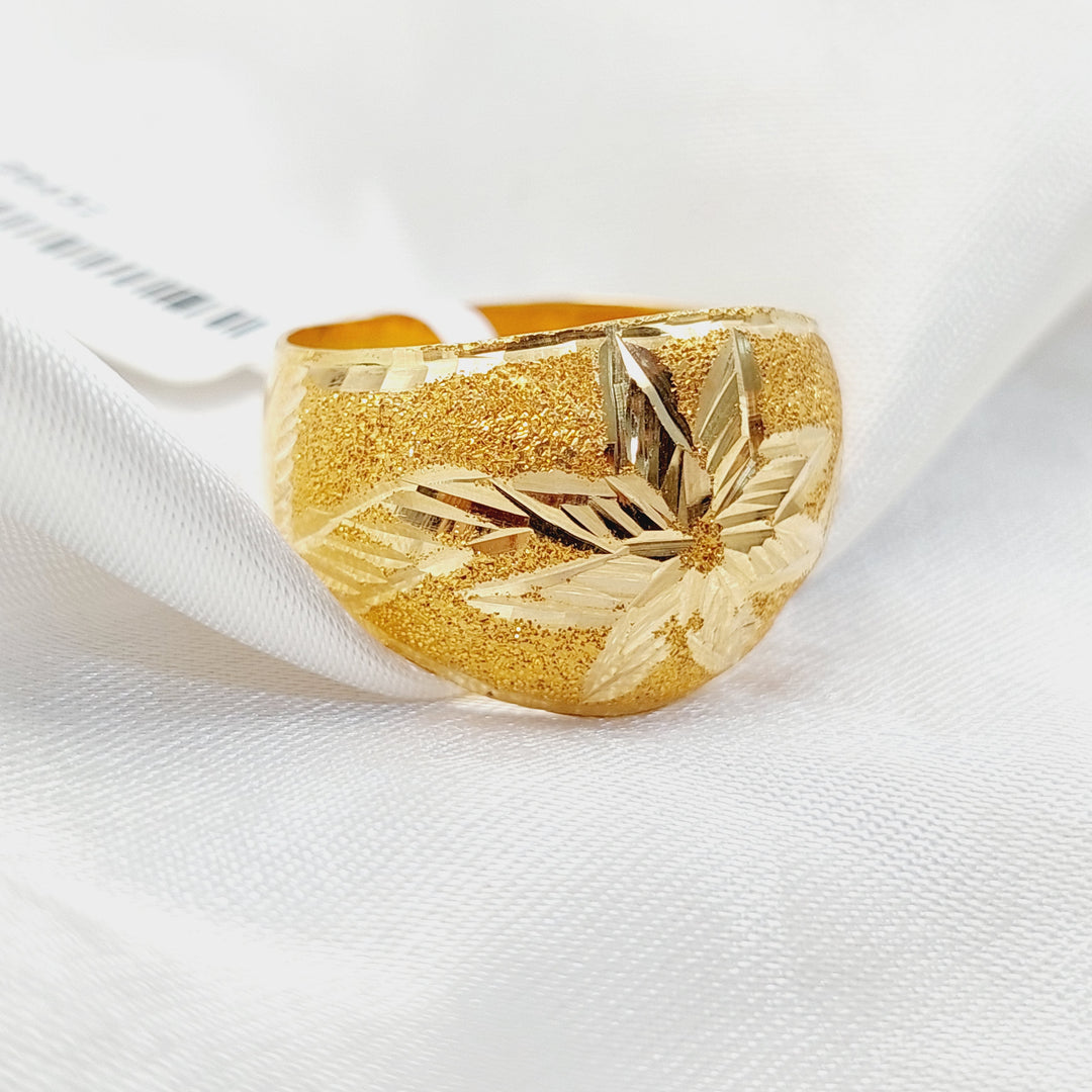 Sanded Ring  Made Of 21K Yellow Gold by Saeed Jewelry-29432