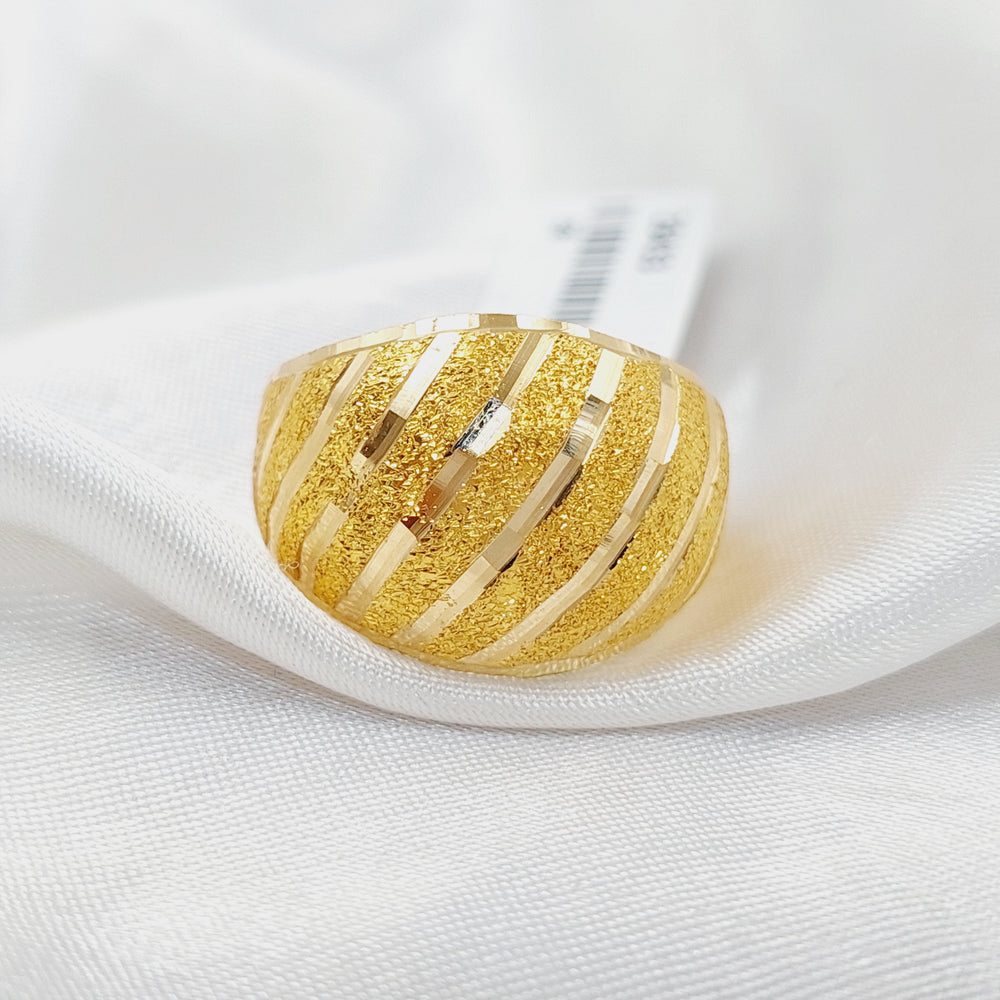 Sanded Ring  Made Of 21K Yellow Gold by Saeed Jewelry-29433