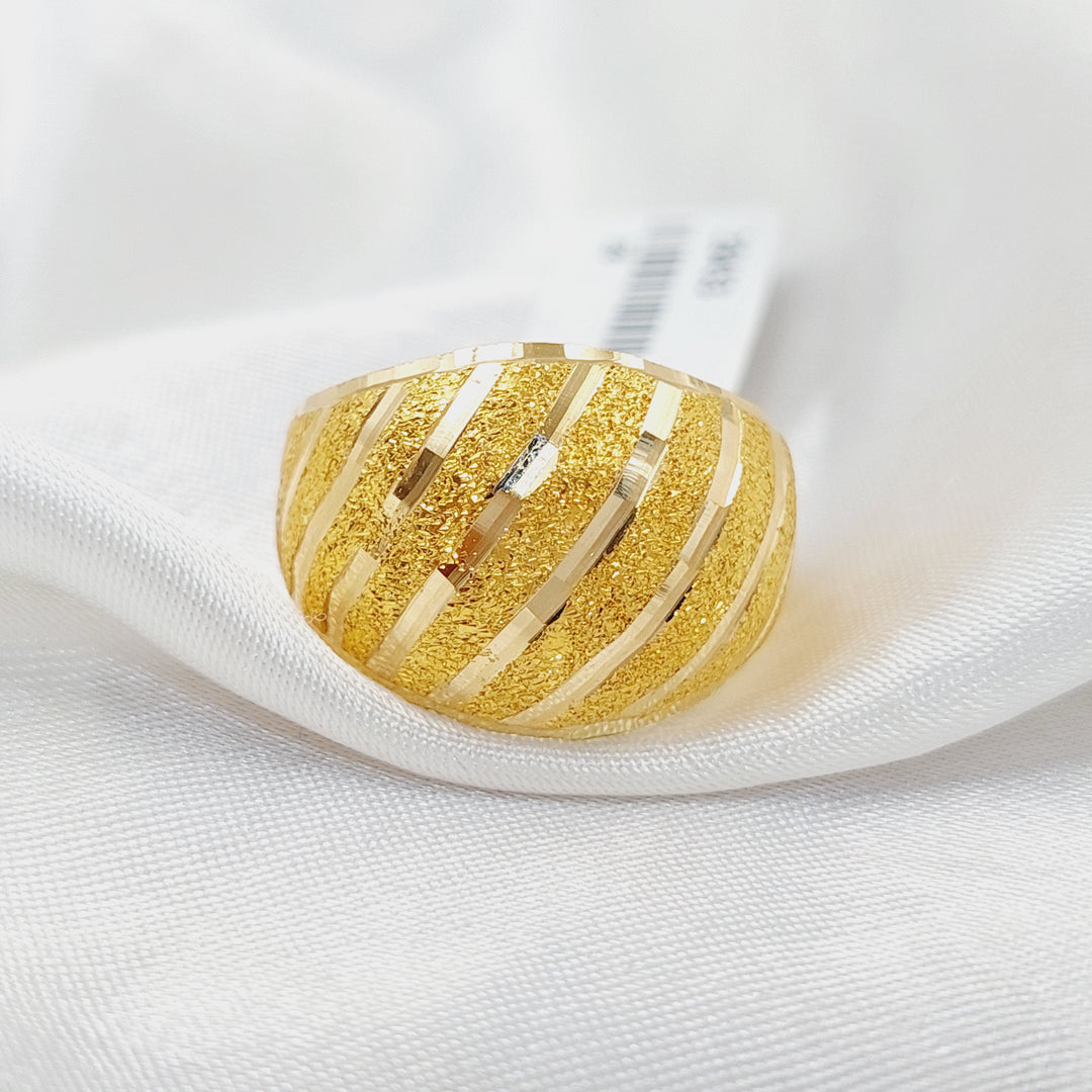 Sanded Ring  Made Of 21K Yellow Gold by Saeed Jewelry-29433