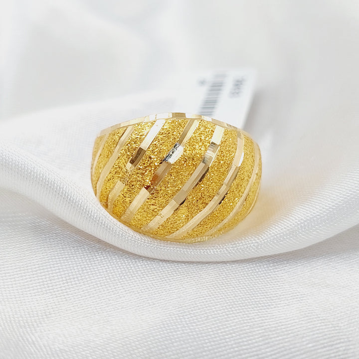 Sanded Ring  Made Of 21K Yellow Gold by Saeed Jewelry-29433