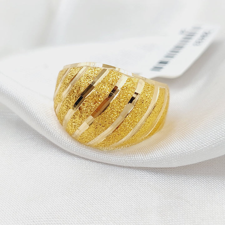 Sanded Ring  Made Of 21K Yellow Gold by Saeed Jewelry-29433