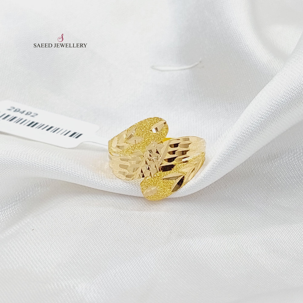 Sanded Ring  Made Of 21K Yellow Gold by Saeed Jewelry-29492