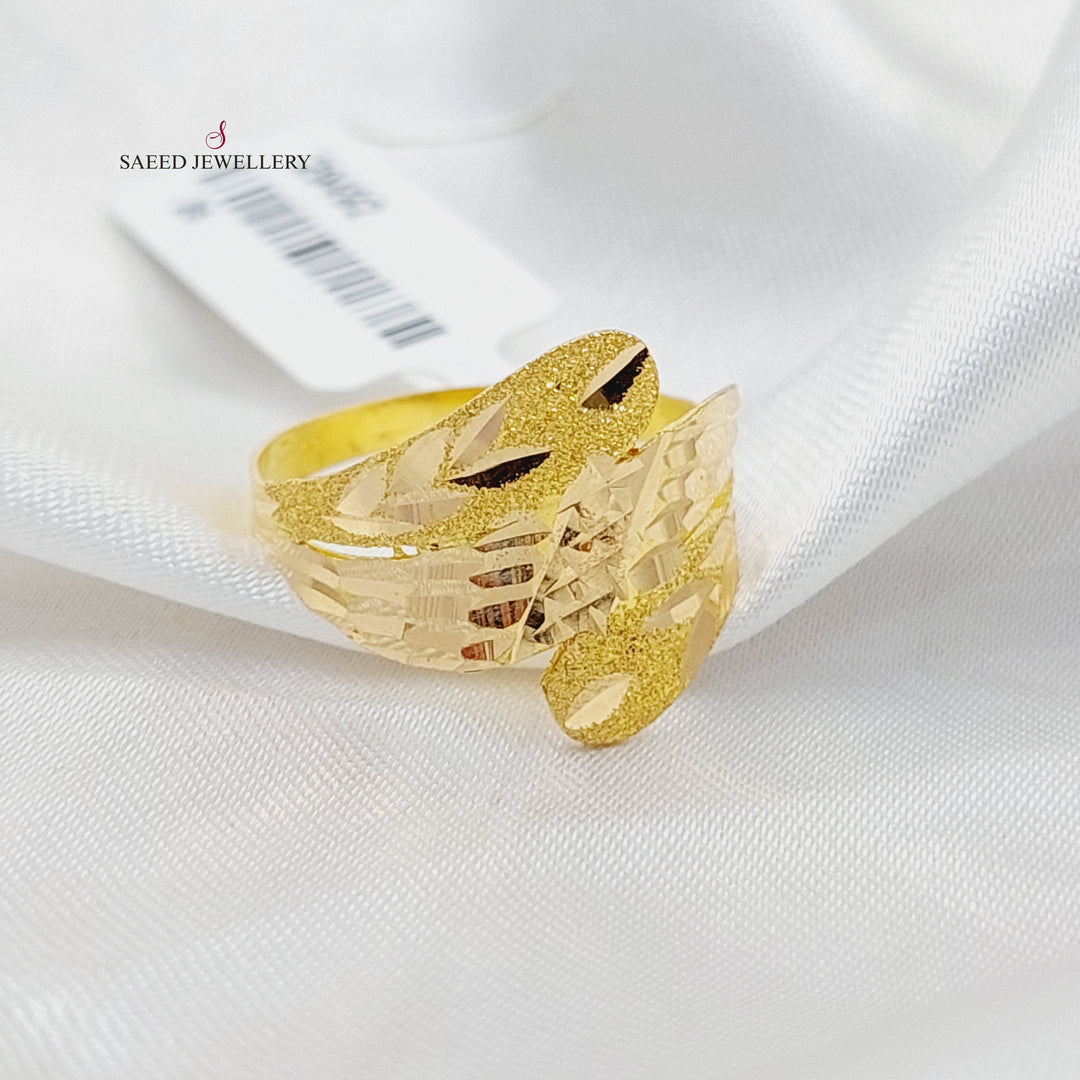 Sanded Ring  Made Of 21K Yellow Gold by Saeed Jewelry-29492