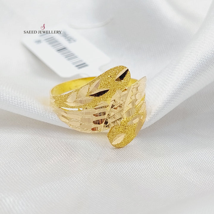Sanded Ring  Made Of 21K Yellow Gold by Saeed Jewelry-29492