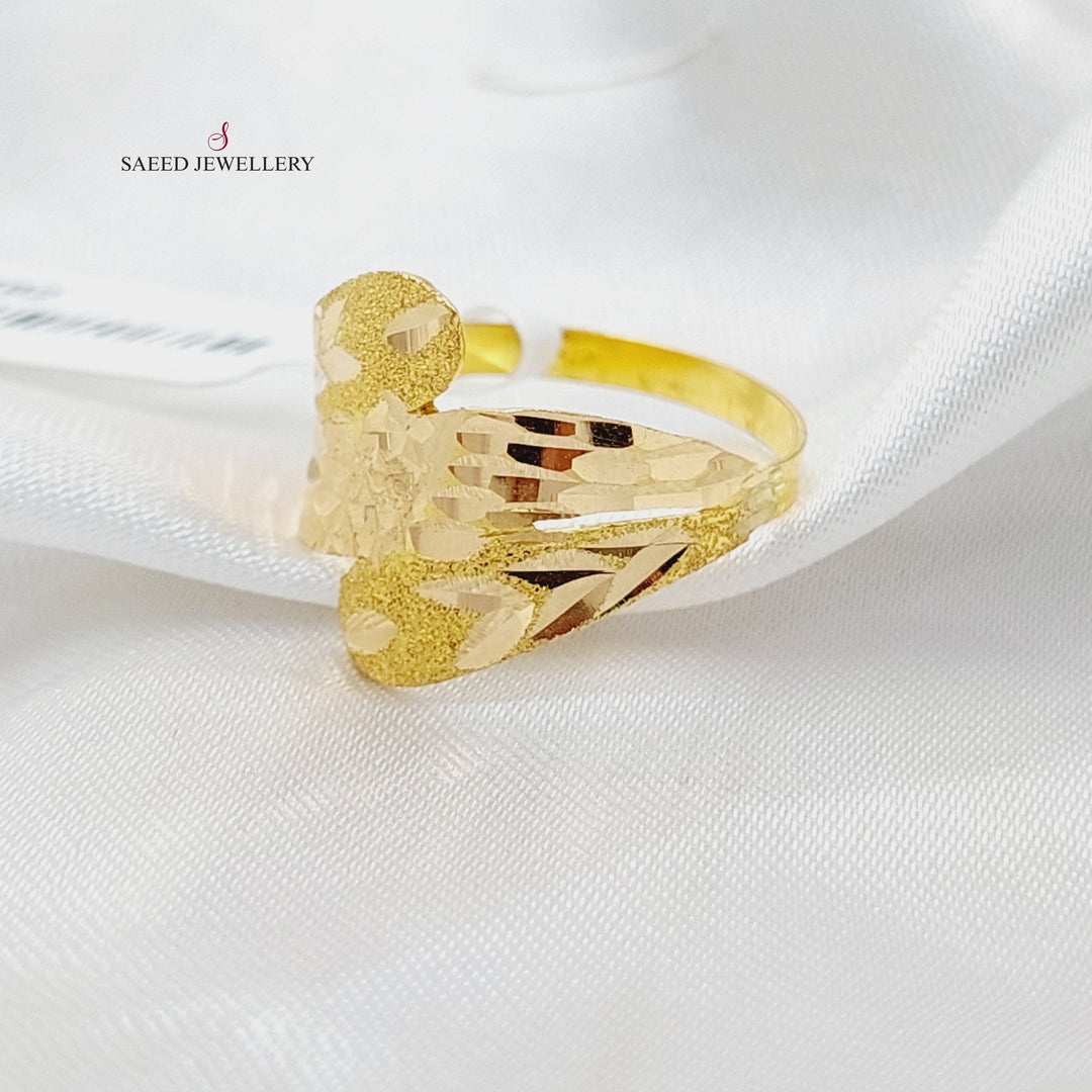 Sanded Ring  Made Of 21K Yellow Gold by Saeed Jewelry-29492