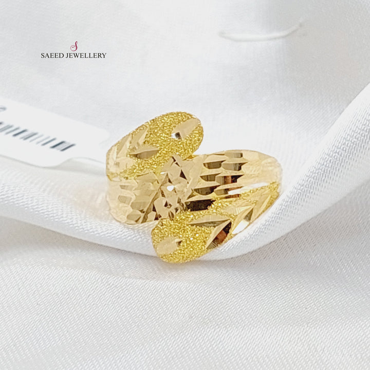 Sanded Ring  Made Of 21K Yellow Gold by Saeed Jewelry-29492