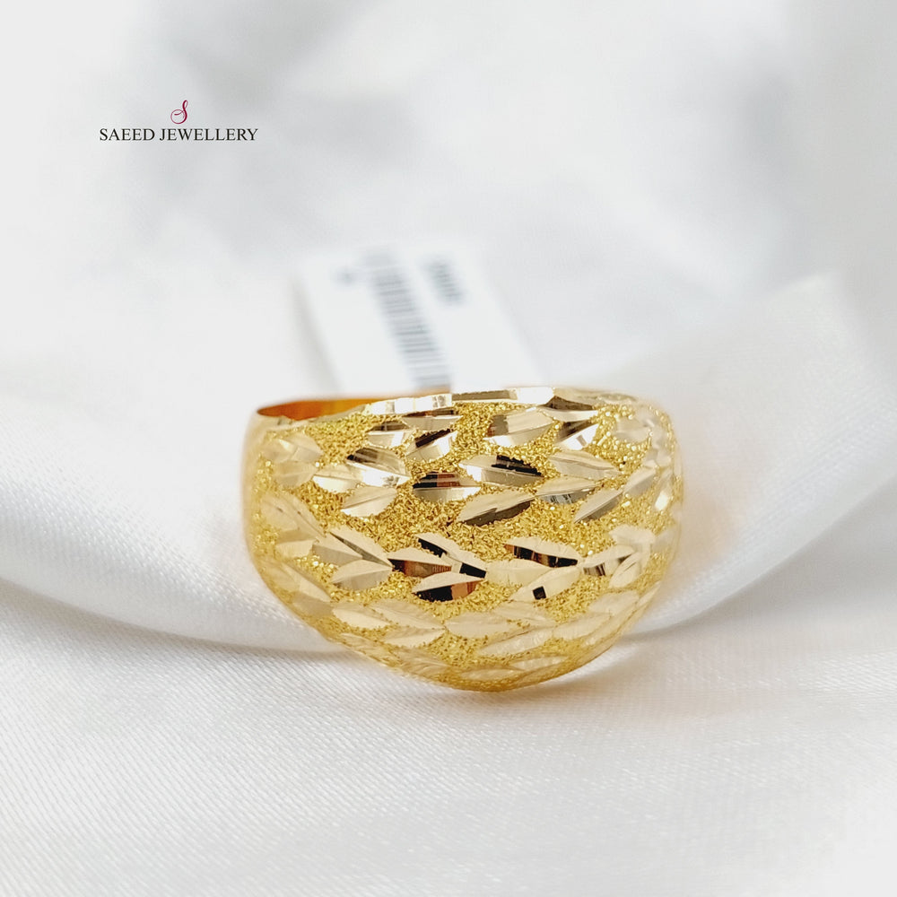 Sanded Ring  Made Of 21K Yellow Gold by Saeed Jewelry-29906