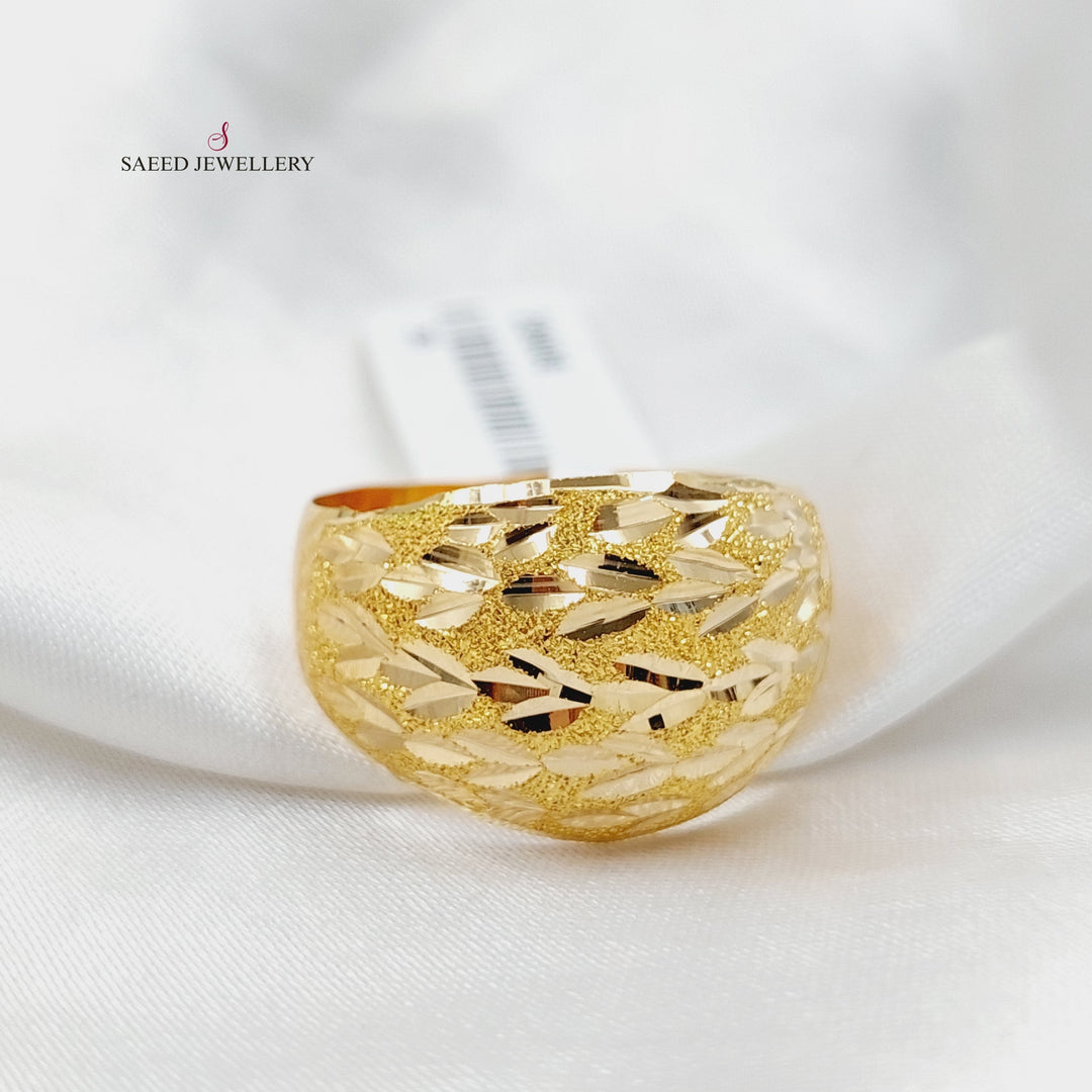 Sanded Ring  Made Of 21K Yellow Gold by Saeed Jewelry-29906