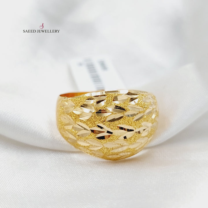 Sanded Ring  Made Of 21K Yellow Gold by Saeed Jewelry-29906