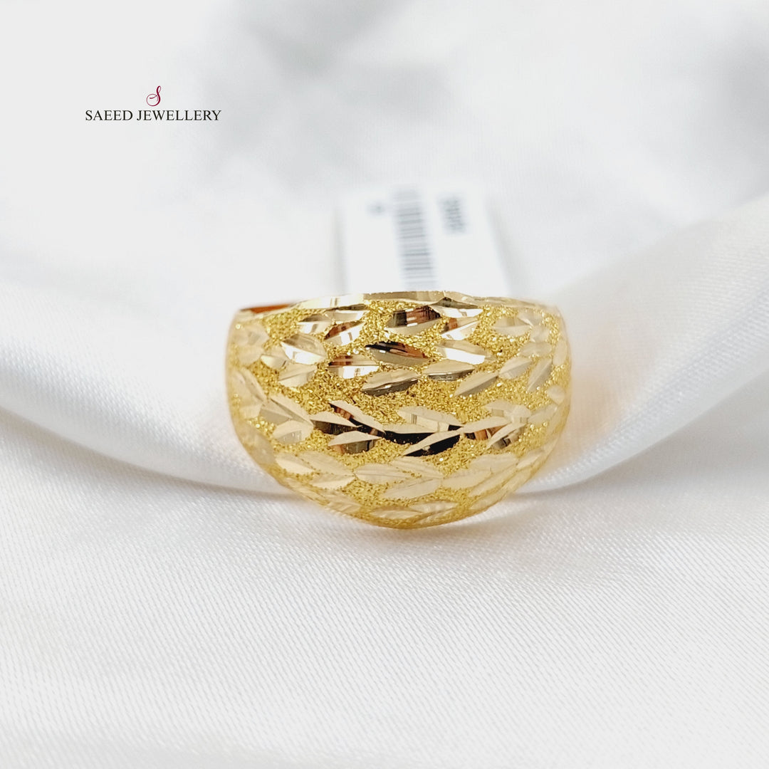 Sanded Ring  Made Of 21K Yellow Gold by Saeed Jewelry-29906