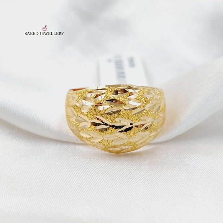 Sanded Ring  Made Of 21K Yellow Gold by Saeed Jewelry-29906