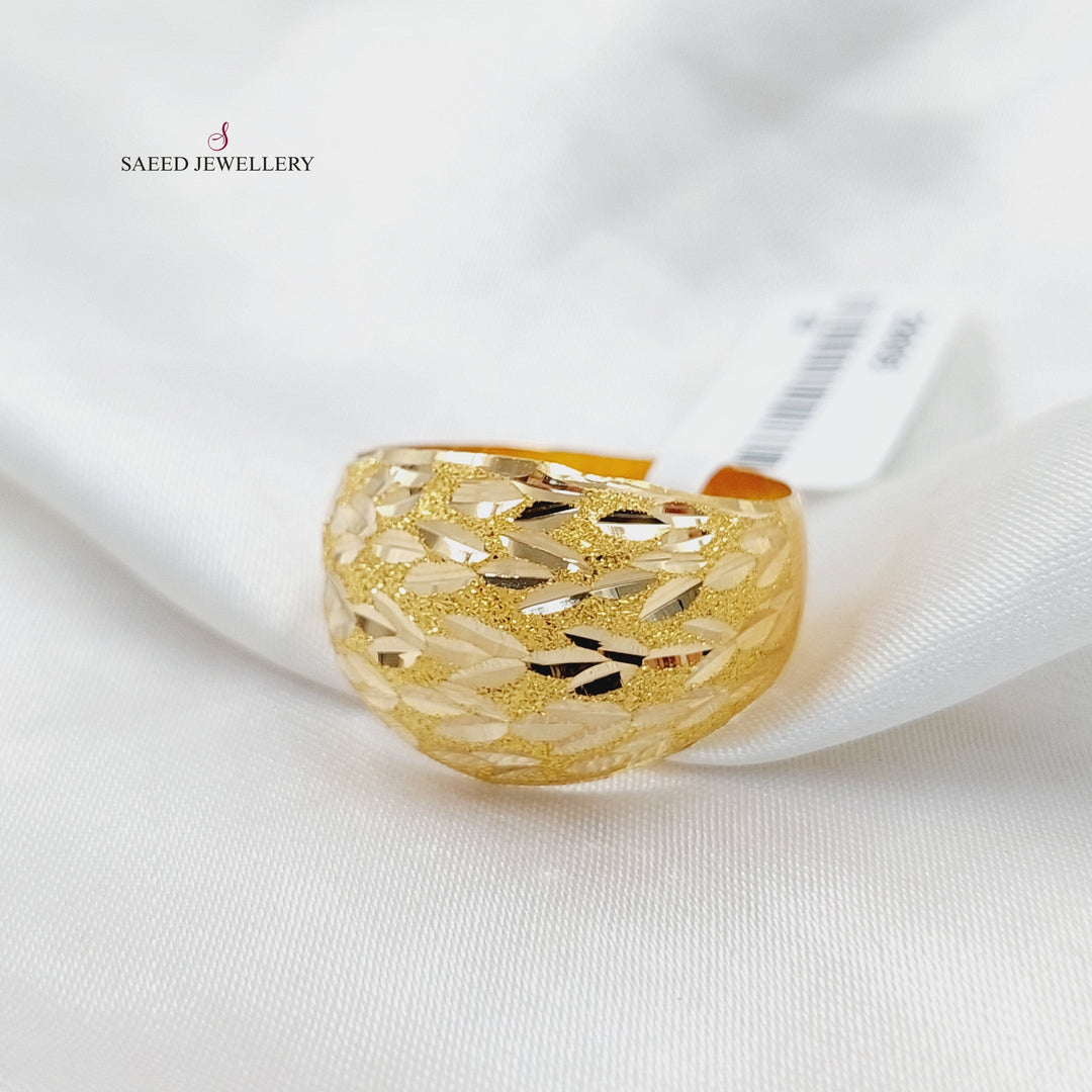 Sanded Ring  Made Of 21K Yellow Gold by Saeed Jewelry-29906