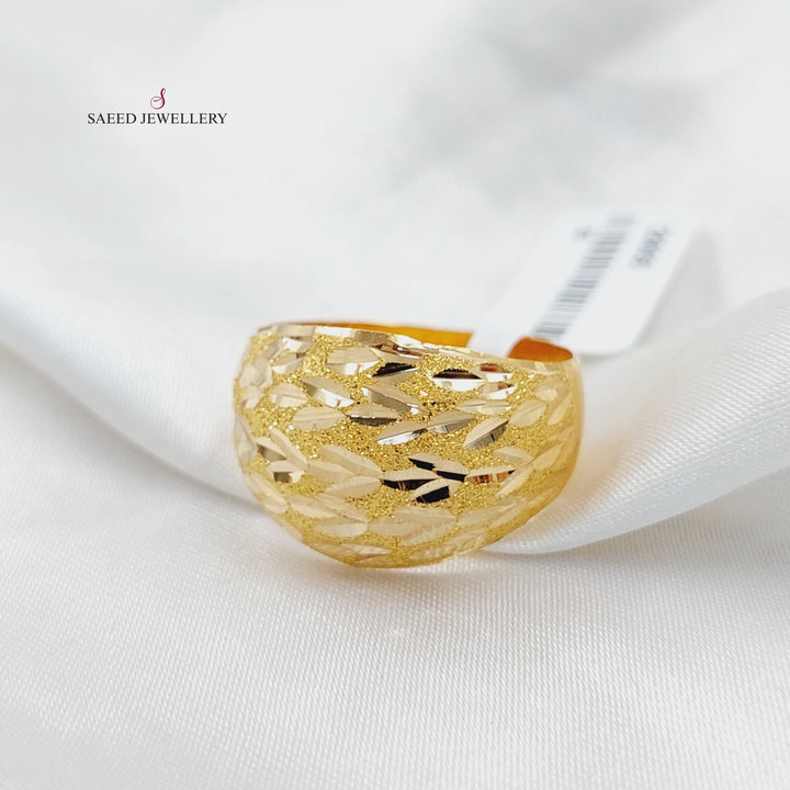Sanded Ring  Made Of 21K Yellow Gold by Saeed Jewelry-29906