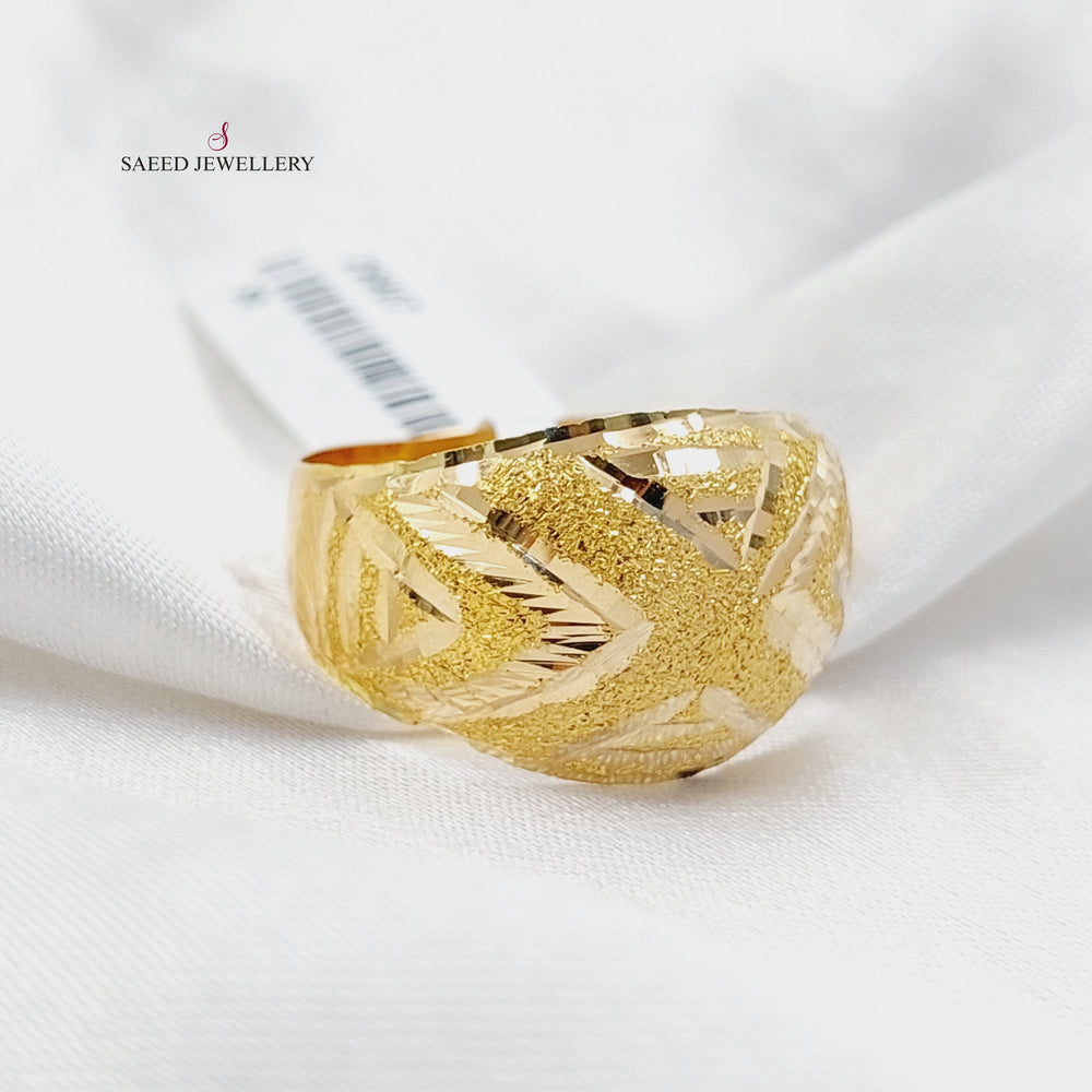 Sanded Ring  Made Of 21K Yellow Gold by Saeed Jewelry-29907