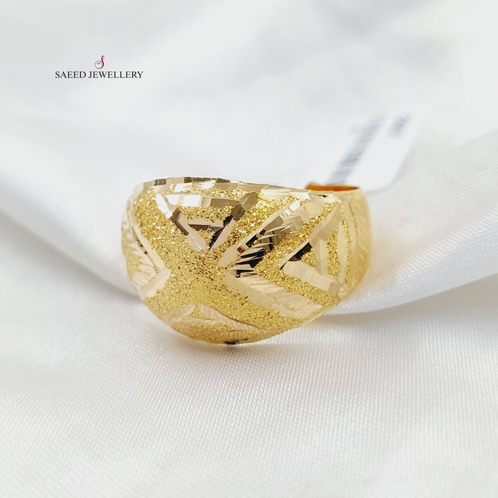 Sanded Ring  Made Of 21K Yellow Gold by Saeed Jewelry-29907