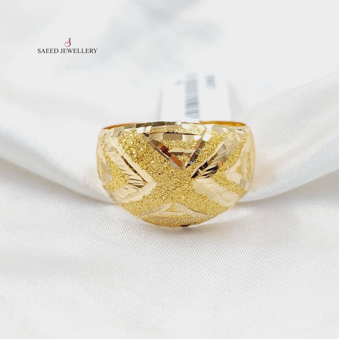 Sanded Ring  Made Of 21K Yellow Gold by Saeed Jewelry-29907