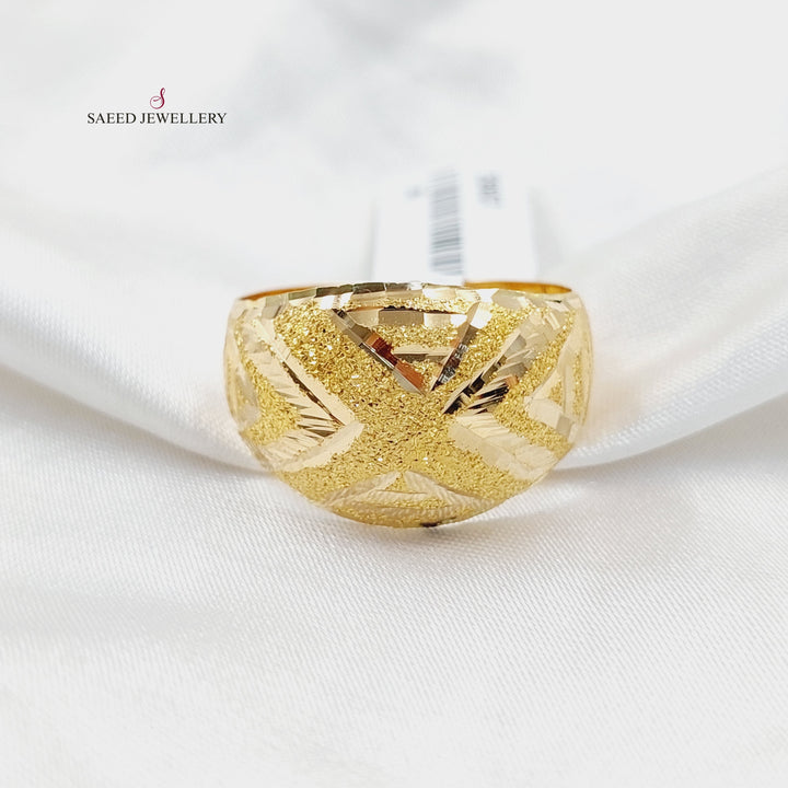 Sanded Ring  Made Of 21K Yellow Gold by Saeed Jewelry-29907